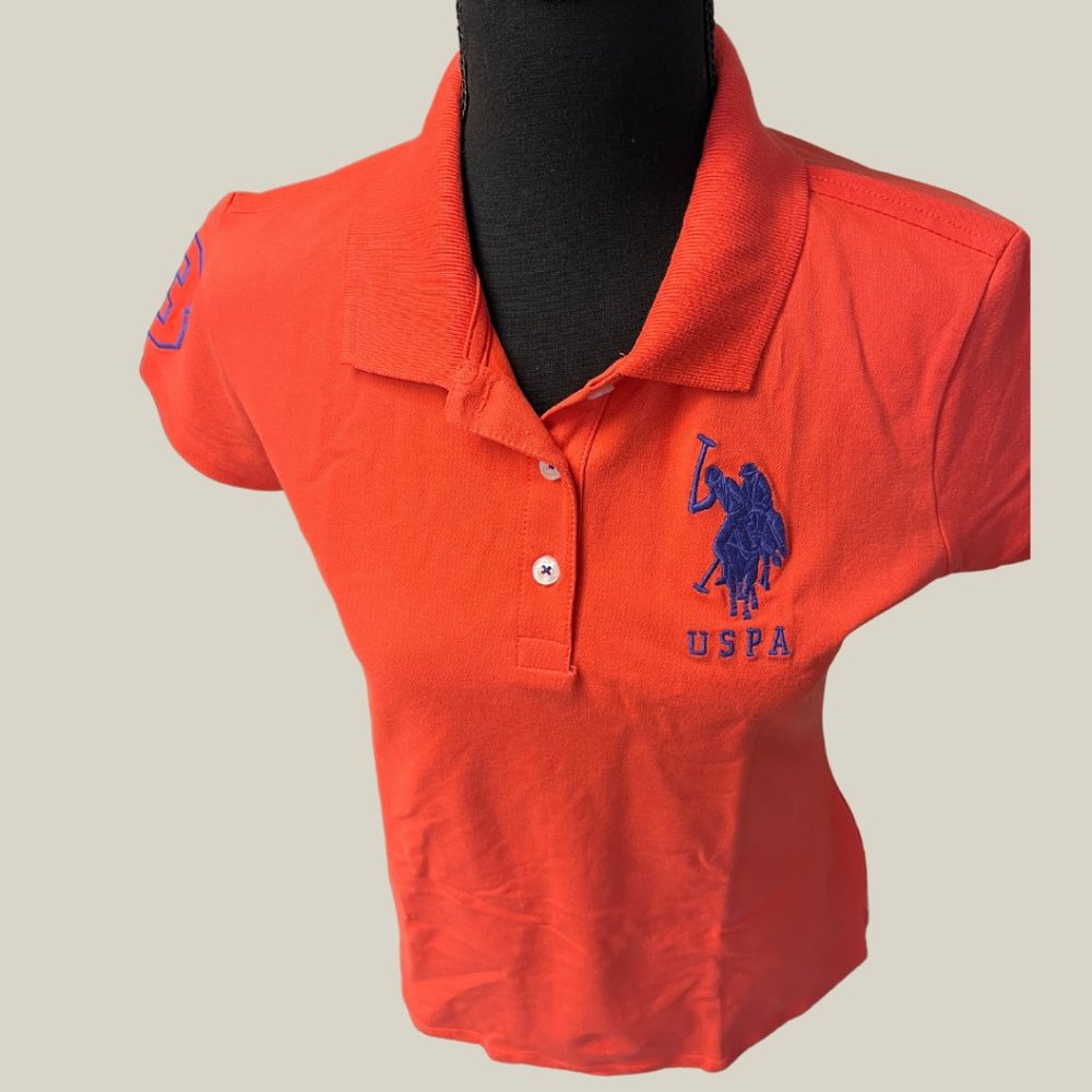 US Polo - Orange Polo Shirt - Short Sleeves - Size S - 0371LR-02A